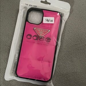 Prada Vibrant Pink iPhone 14 Plus Case
